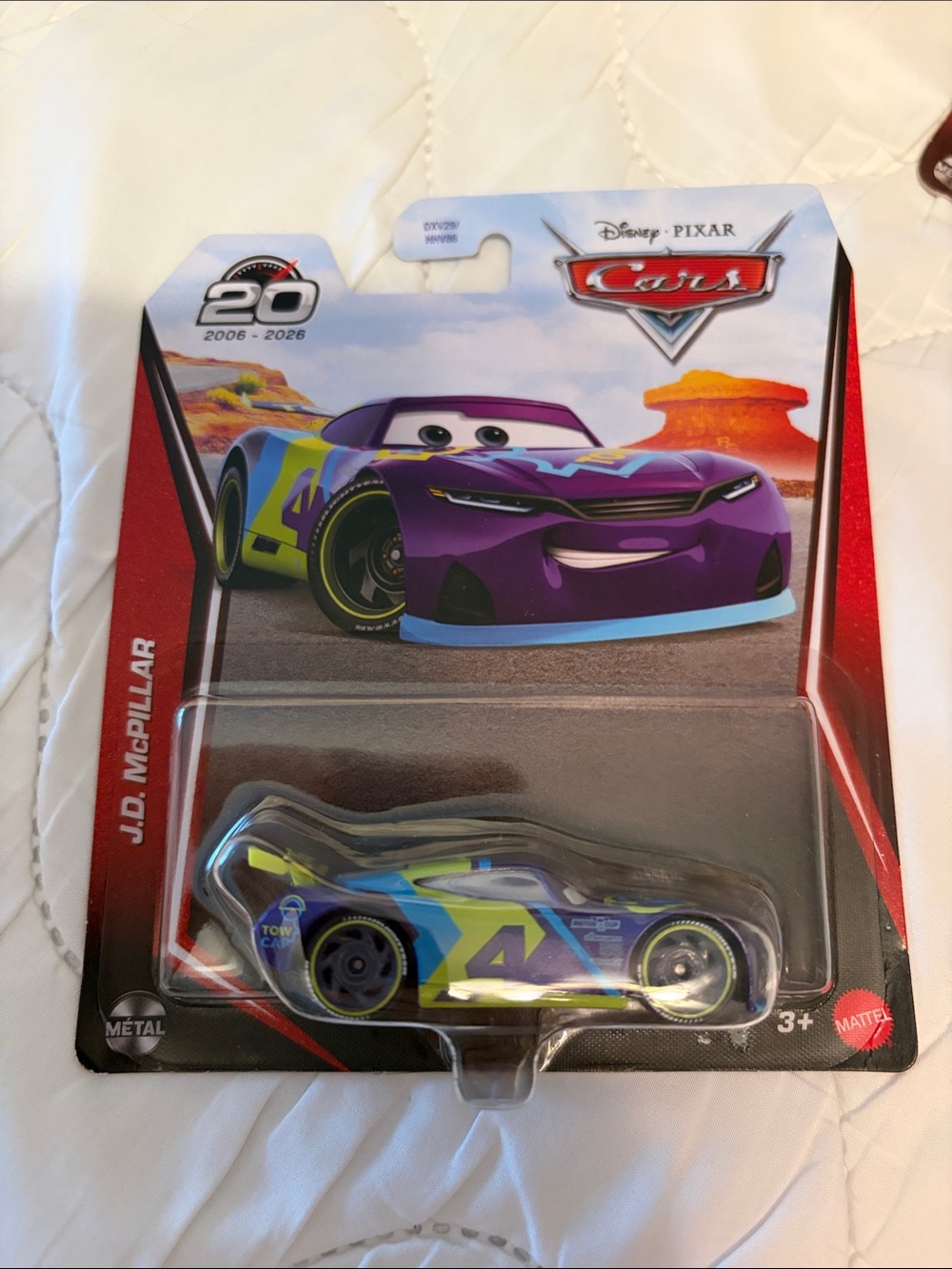 Mattel Disney Pixar Cars J.D. McPillar Purple and Blue Die-Cast Car.Tow Car.New